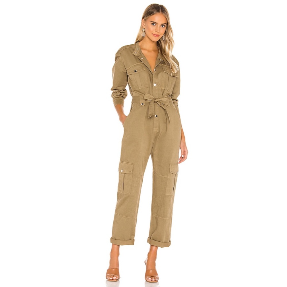 OVERLOVER Mulholland Jumpsuit Olive Green Brown M